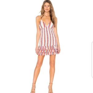 Jean Dress in Ivory and Multi Stripe